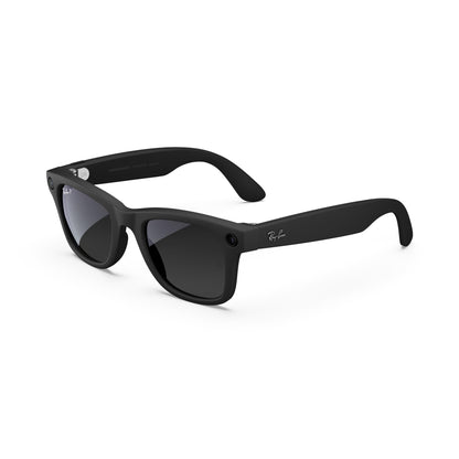 Meta Ray-Ban (Gen 1), Wayfarer Large, Matte Black | Smart AI Glasses for Men, Women — 12 MP Ultra-Wide Camera, Audio, Video Recording, Bluetooth — Polarized Gradient Graphite Lenses — Sunglasses