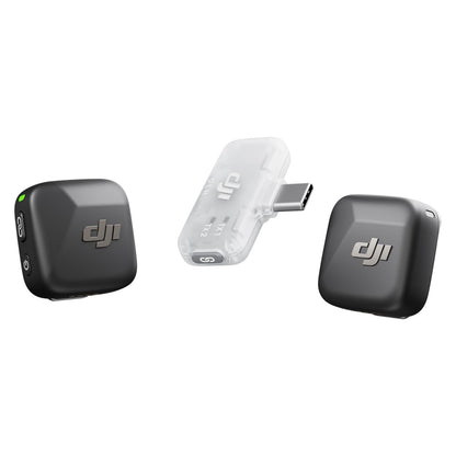DJI Mic Mini (2 TX + 1 RX), Ultralight, Detail-Rich Audio | Noise Cancelling, Automatic Limiting, Wireless Microphone for Camera/iPhone/Android, Vlog, Streaming, 400m Transmission
