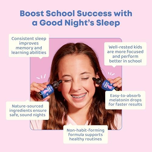 JoySpring Kids Bedtime Routine for Sleep & Gut Support – Liquid Melatonin + Herbal Digestive Support Drops for Toddlers & Kids – Evening Wellness System