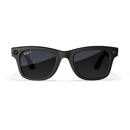 Meta Ray-Ban (Gen 1), Wayfarer Large, Matte Black | Smart AI Glasses for Men, Women — 12 MP Ultra-Wide Camera, Audio, Video Recording, Bluetooth — Polarized Gradient Graphite Lenses — Sunglasses