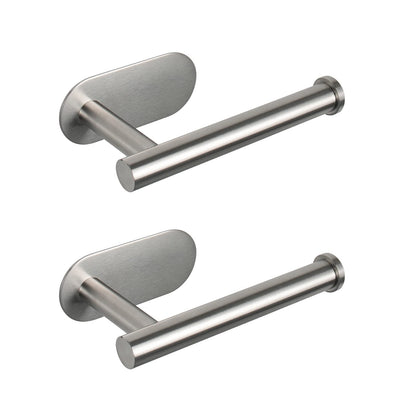 NearMoon Toilet Paper Holder Self Adhesive, Premium Thicken SUS304 Stainless Steel Rustproof Adhesive Toilet Roll Holder no Drilling for Bathroom, Kitchen, Washroom (1 Pack, Brushed Gold)