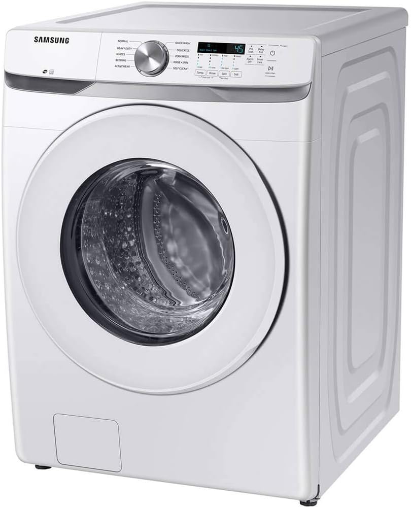 Samsung 4.5 cu. ft. High Efficiency Front Load Washer with Vibration Reduction Technology+, White, WF45T6000AW/A5 | Vibration Reduction Technology+