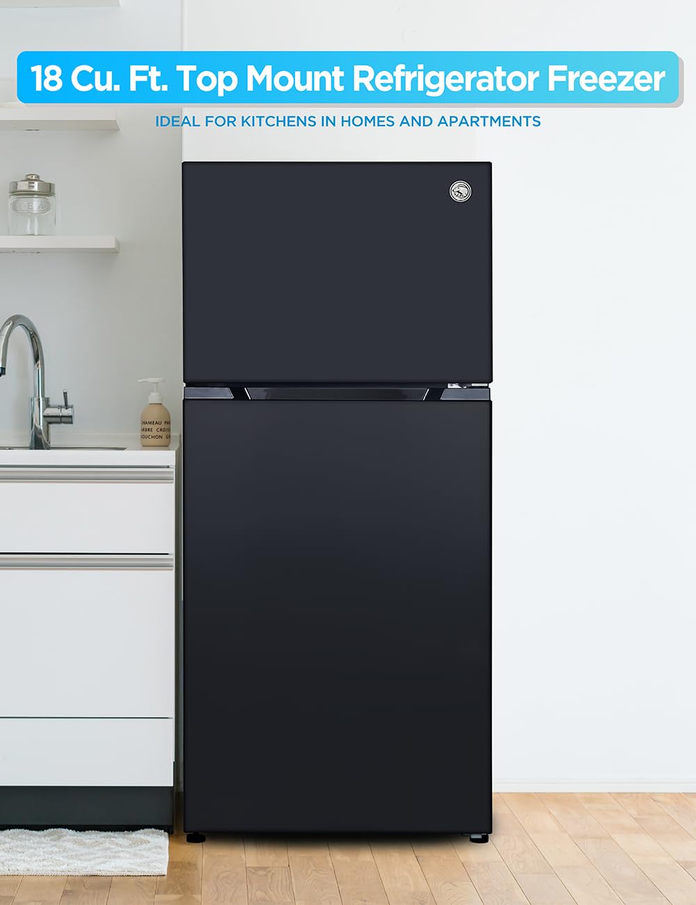 Commercial Cool 20 Cu. Ft. Top Mount Refrigerator with Freezer, 2-Door Refrigerator with Top Freezer and Adjustable Temperature Control, Ice Maker Ready, Energy Star Certified, Stainless Look