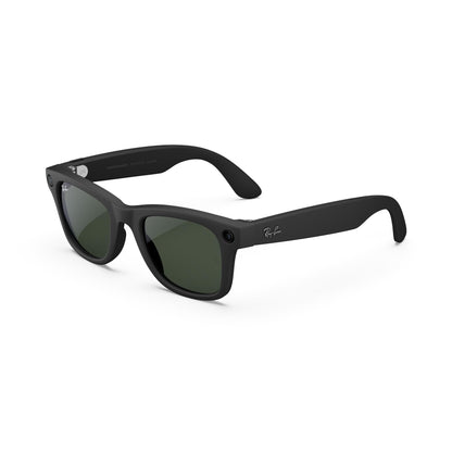 Meta Ray-Ban (Gen 1), Wayfarer Large, Matte Black | Smart AI Glasses for Men, Women — 12 MP Ultra-Wide Camera, Audio, Video Recording, Bluetooth — Polarized Gradient Graphite Lenses — Sunglasses