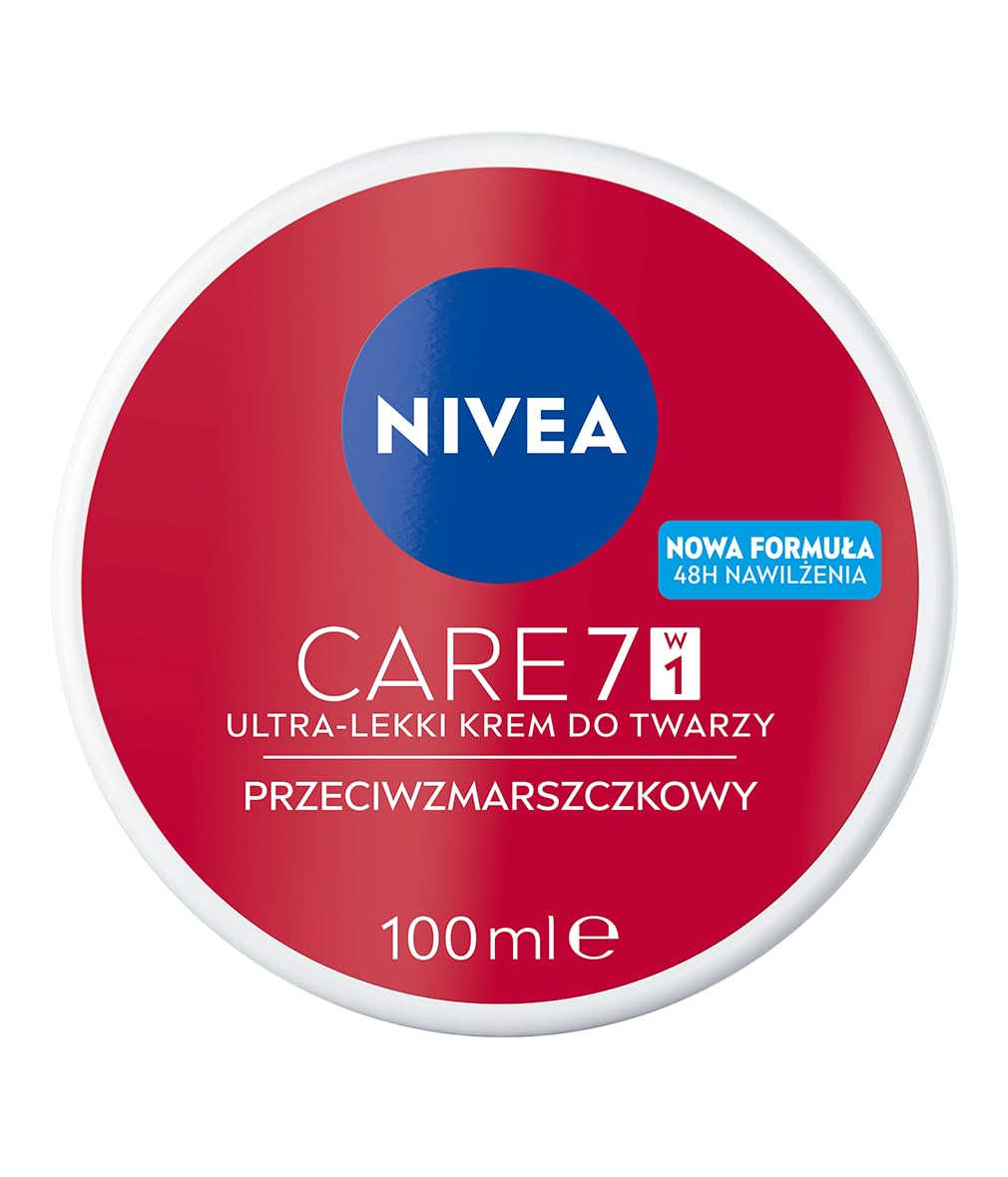 NIVEA Care Lightweight Face Cream for Daily Use, 100 ml Moisturizing Facial Cream with Vitamin E-Infused Formula for Everyday Skin Care Comfort and Everyday Use