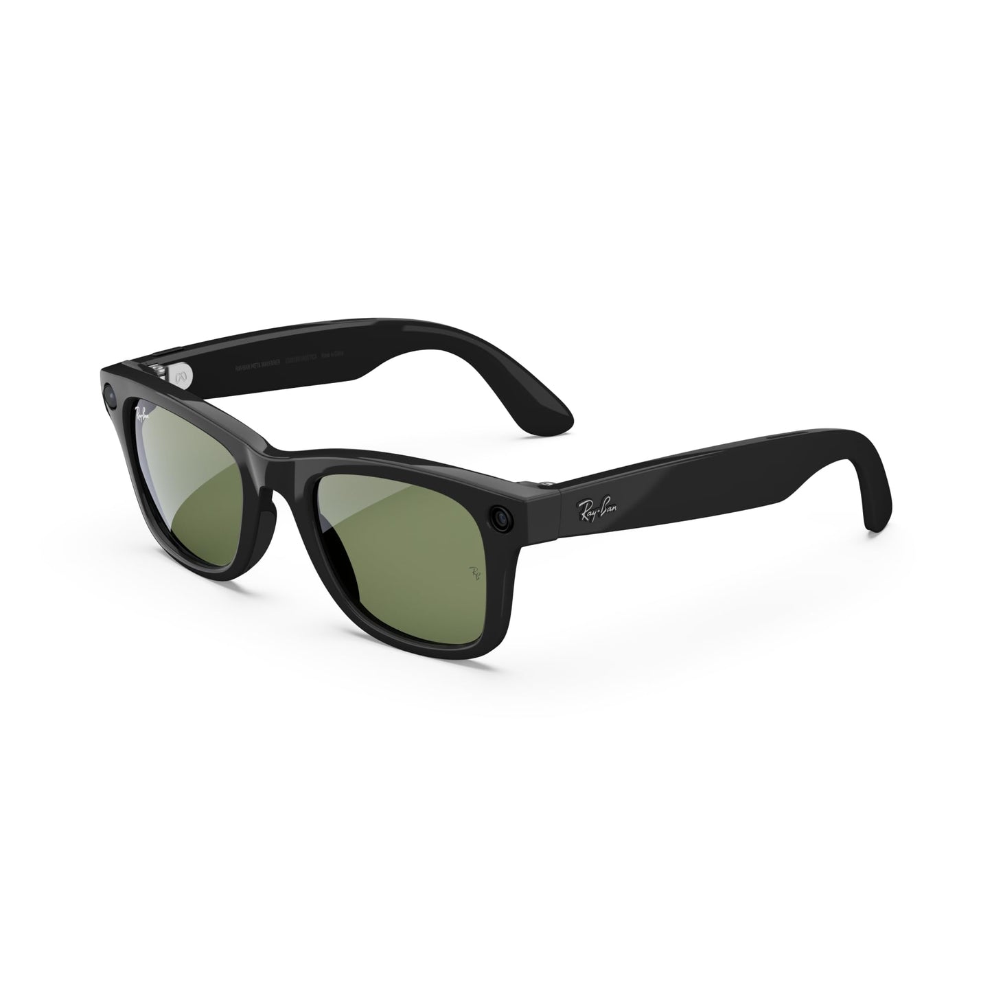 Meta Ray-Ban (Gen 1), Wayfarer Large, Matte Black | Smart AI Glasses for Men, Women — 12 MP Ultra-Wide Camera, Audio, Video Recording, Bluetooth — Polarized Gradient Graphite Lenses — Sunglasses