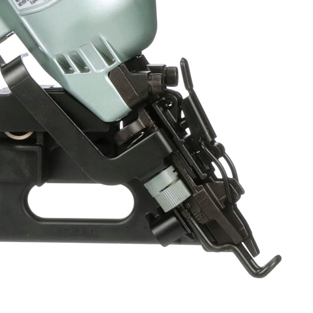 Metabo HPT 15 Gauge Angled Finish Nailer, Selective Actuation, NT65MA4 | Pneumatic Power Tool, Air Duster Included, 1-1/4 to 2-1/2 in Fasteners, Crown & Base Molding Applications