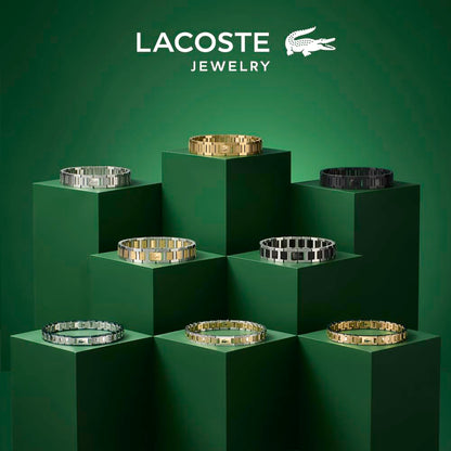 Lacoste Metropole Bracelet – Unisex H-Link with Crocodile Clasp – Adjustable Polished Finish Accessory