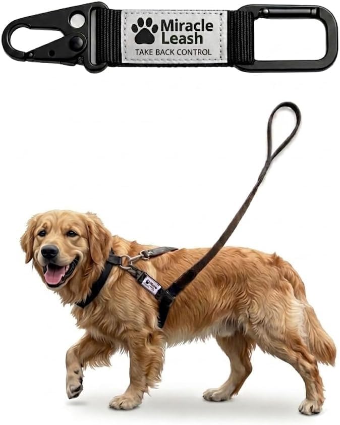 No‑Pull Dog Leash Attachment – Torso‑Loop Control for Large Dogs that Pull – Gentle Leader Alternative – Training Tool for Reactive & Lunging Dogs – Works with Any Collar