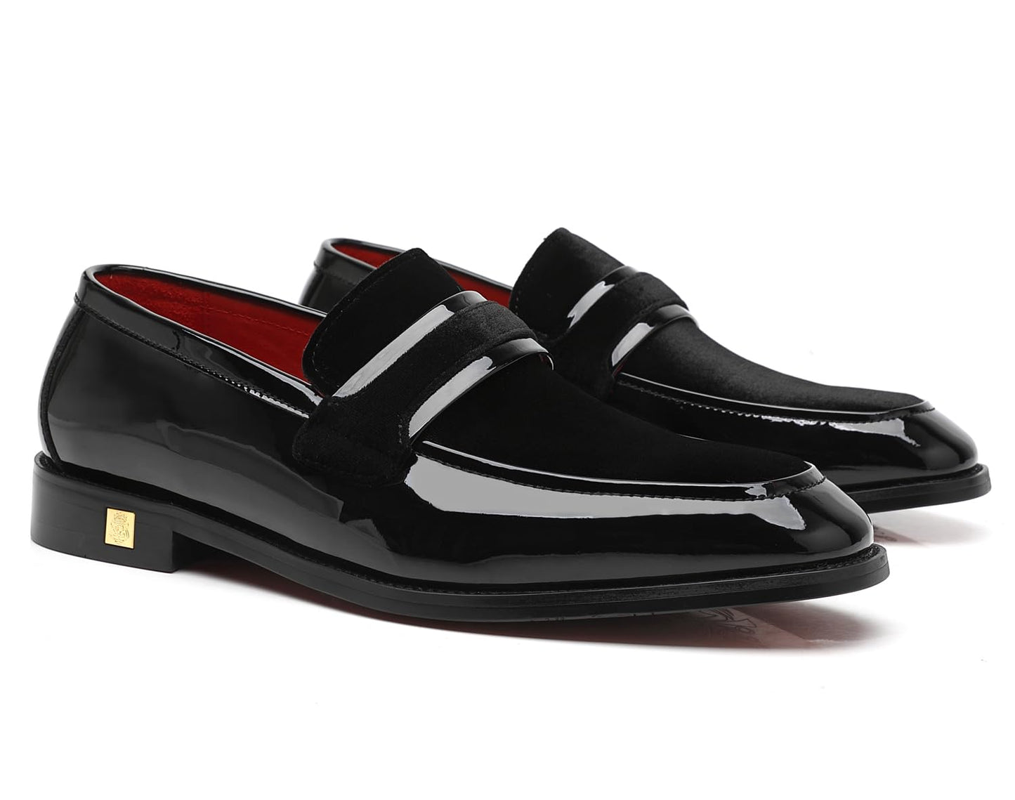 Men's Tuxedo Patent Leather Loafers Dress Wedding Shoes