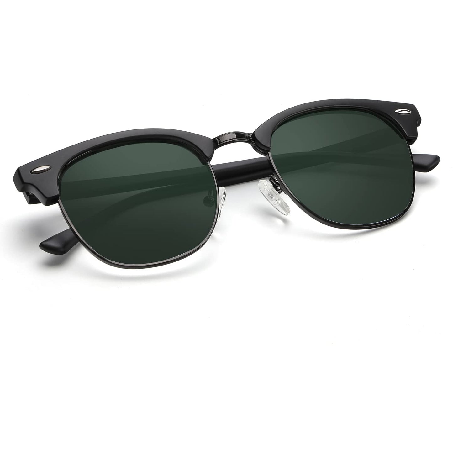 KALIYADI Polarized Sunglasses for Men and Women Semi-Rimless Frame Driving Sun glasses UV Blocking