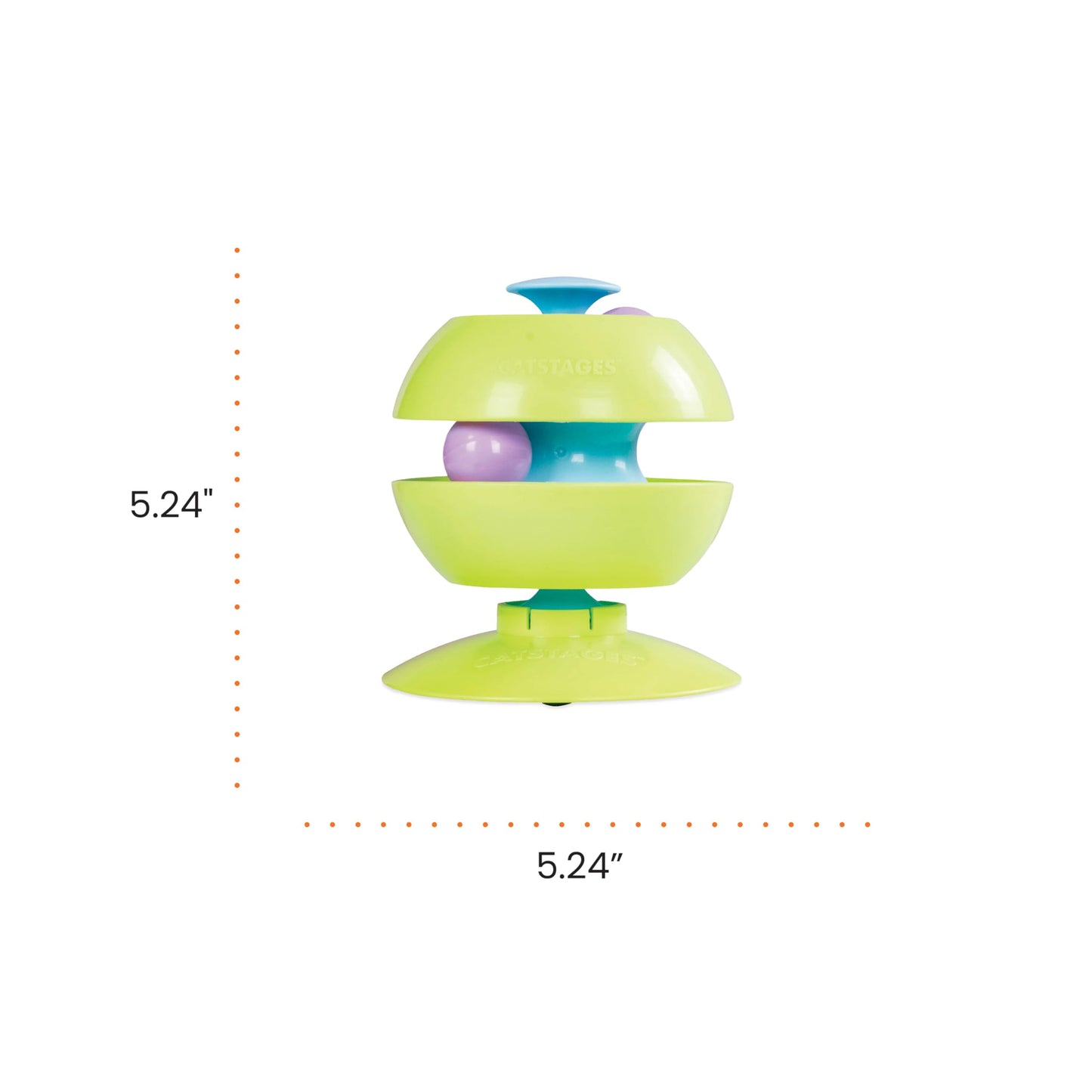 Catstages Tower of Tracks Cat Toy – 3-Level Track Tower with 6 Balls, Interactive Cat Toy for Indoor Enrichment