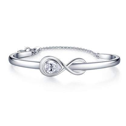 Infinity Bracelets for Women Two-tone 18K Gold Plated Adjustable Minimalist Bangle Jewelry Gifts for Mom Perfect for Anniversary Mother's Day Christmas Valentine's Day