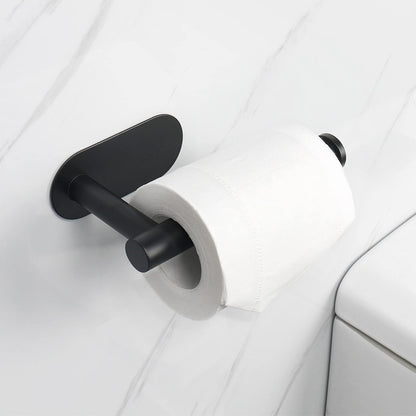 NearMoon Toilet Paper Holder Self Adhesive, Premium Thicken SUS304 Stainless Steel Rustproof Adhesive Toilet Roll Holder no Drilling for Bathroom, Kitchen, Washroom (1 Pack, Brushed Gold)