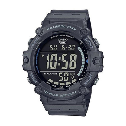 Casio Illuminator AE1500WH Series | 10-Year Battery | LED Backlight | 5-Alarms | 1/100 Sec Stopwatch | Men's Digital Watch
