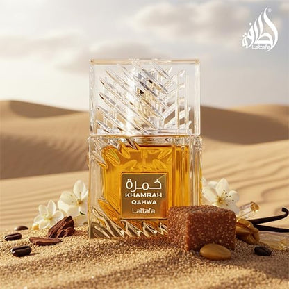 Lattafa Khamrah - Vanilla, Warm Spicy, Amber, Cinnamon - Eau de Parfum Long-Lasting Fragrance for Unisex, 3.40 Ounce / 100 ml | Unisex, Long-Lasting Fragrance, 3.40 Ounce / 100 Unisex, Long-Lasting Fragrance, 3.40 Ounce / 100 ml