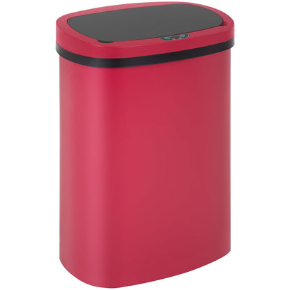 BestOffice | 13 Gallon Trash Can with Lid | Automatic Touchless Garbage Can | Odor Control | Modern Oval Design | Easy to Clean | Stainless Steel | Fits Any Kitchen, Bathroom, Office or Home
