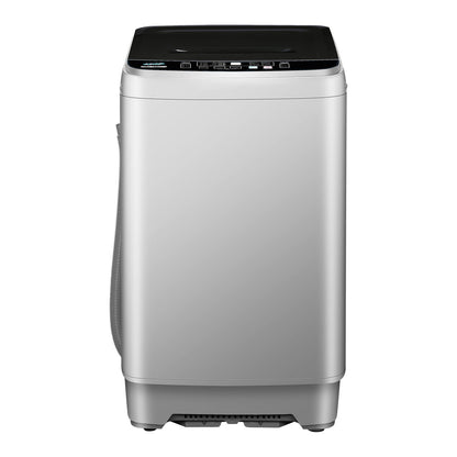 Portable Washing Machine, 17.7lbs Full-Automatic Small Washing Machine for Apartment, 10 Wash Programs with Drain Hose Dorm Size Portable Washer for RV, Home, College, Grey