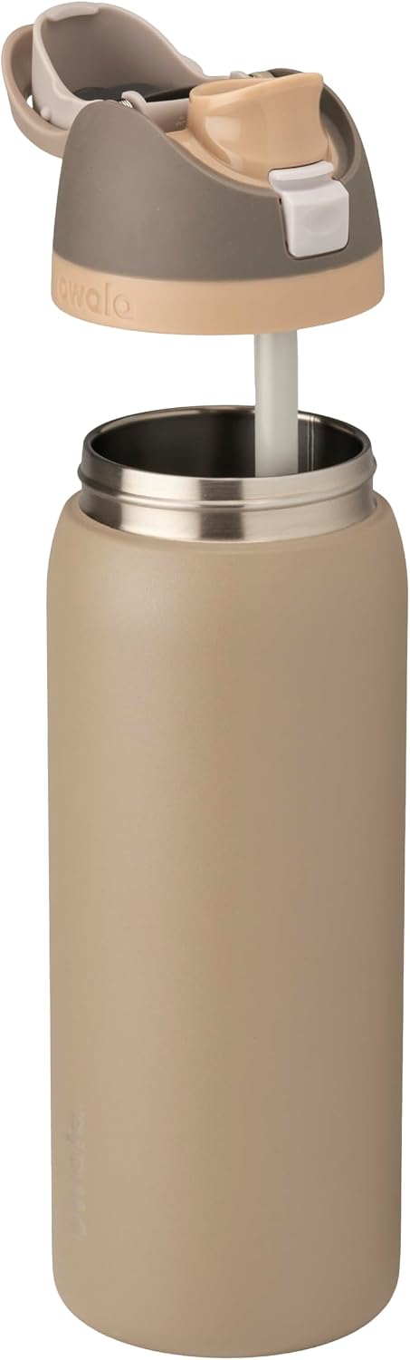 Owala FreeSip Insulated Stainless Steel Water Bottle with Straw, BPA-Free Sports Water Bottle, Great for Travel, 24 Oz, Denim