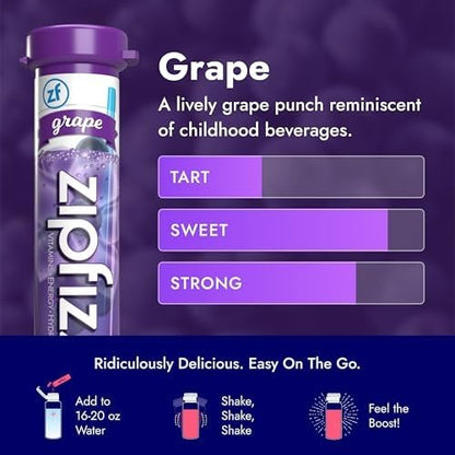 Zipfizz Daily Energy Drink Powder, Blood Orange, 20 Pack | 3-in-1 Sustained Energy, Rapid Hydration, and Essential Vitamins | Sugar-Free | Electrolyte Powder | Contains Vitamin B-12 & Antioxidants