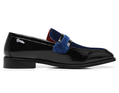 Men's Tuxedo Patent Leather Loafers Dress Wedding Shoes