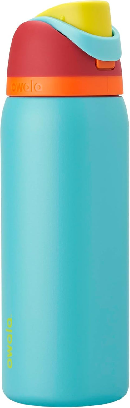 Owala FreeSip Insulated Stainless Steel Water Bottle with Straw, BPA-Free Sports Water Bottle, Great for Travel, 24 Oz, Denim