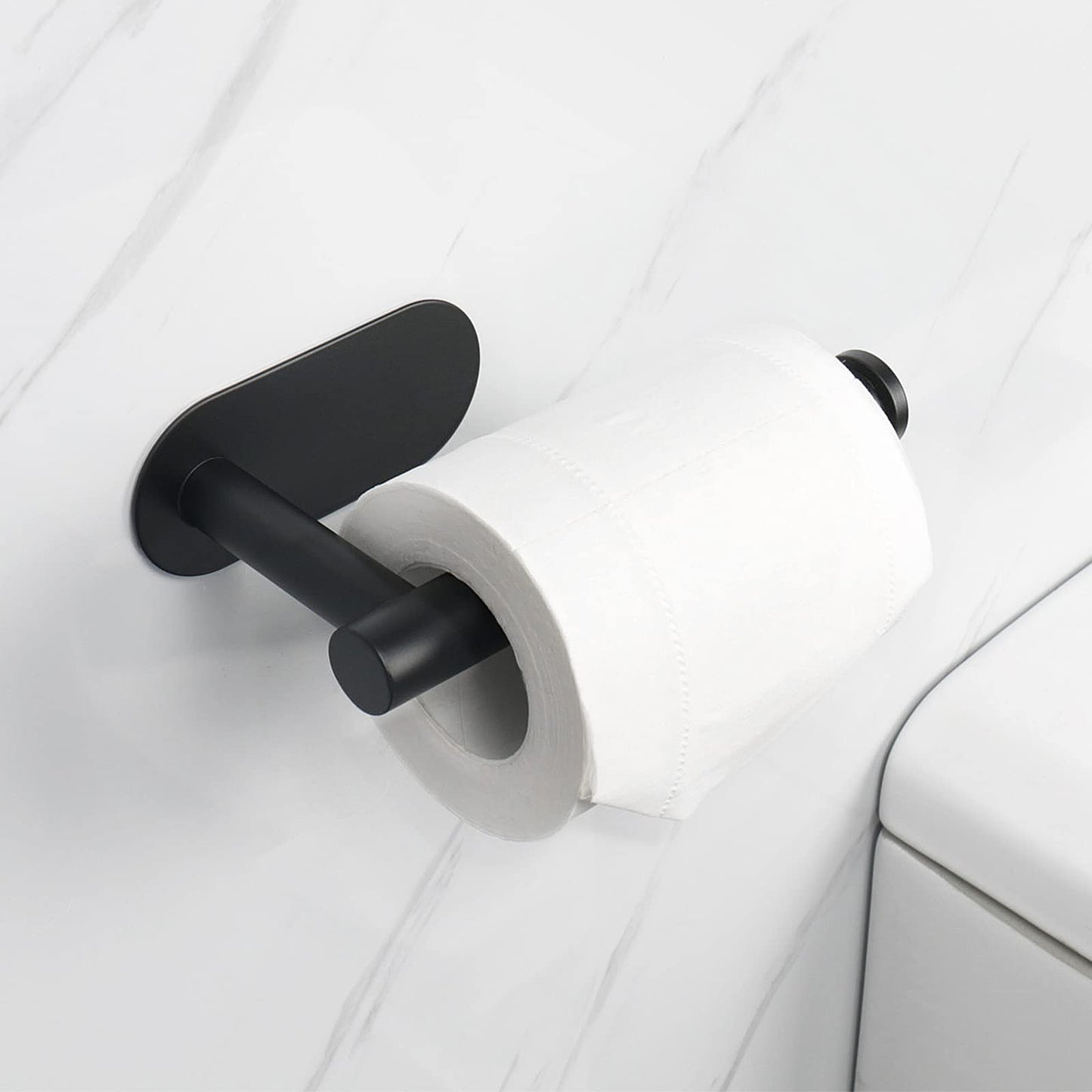 NearMoon Toilet Paper Holder Self Adhesive, Premium Thicken SUS304 Stainless Steel Rustproof Adhesive Toilet Roll Holder no Drilling for Bathroom, Kitchen, Washroom (1 Pack, Brushed Gold)