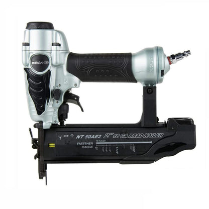 Metabo HPT 15 Gauge Angled Finish Nailer, Selective Actuation, NT65MA4 | Pneumatic Power Tool, Air Duster Included, 1-1/4 to 2-1/2 in Fasteners, Crown & Base Molding Applications