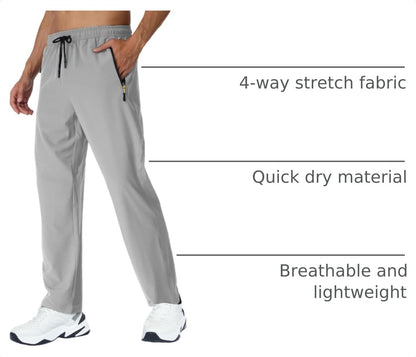 Rapoo Mens Lightweight Hiking Pants Quick Dry Stretch Joggers for Running Workout Casual