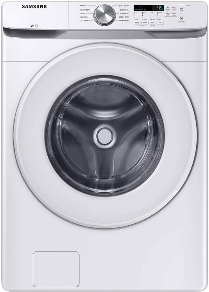 Samsung 4.5 cu. ft. High Efficiency Front Load Washer with Vibration Reduction Technology+, White, WF45T6000AW/A5 | Vibration Reduction Technology+
