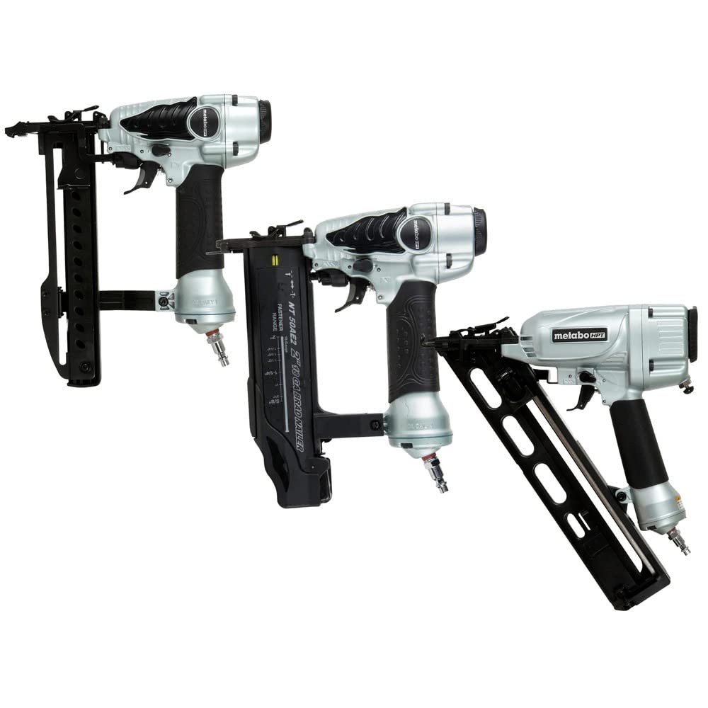 Metabo HPT 15 Gauge Angled Finish Nailer, Selective Actuation, NT65MA4 | Pneumatic Power Tool, Air Duster Included, 1-1/4 to 2-1/2 in Fasteners, Crown & Base Molding Applications