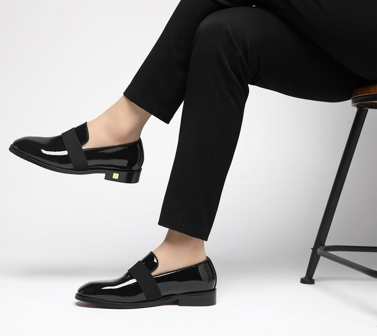 Men's Tuxedo Patent Leather Loafers Dress Wedding Shoes
