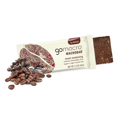 GoMacro MacroBar Organic Vegan Protein Bars - Coconut + Almond Butter + Chocolate Chips (2.3 Ounce Bars, 12 Count)