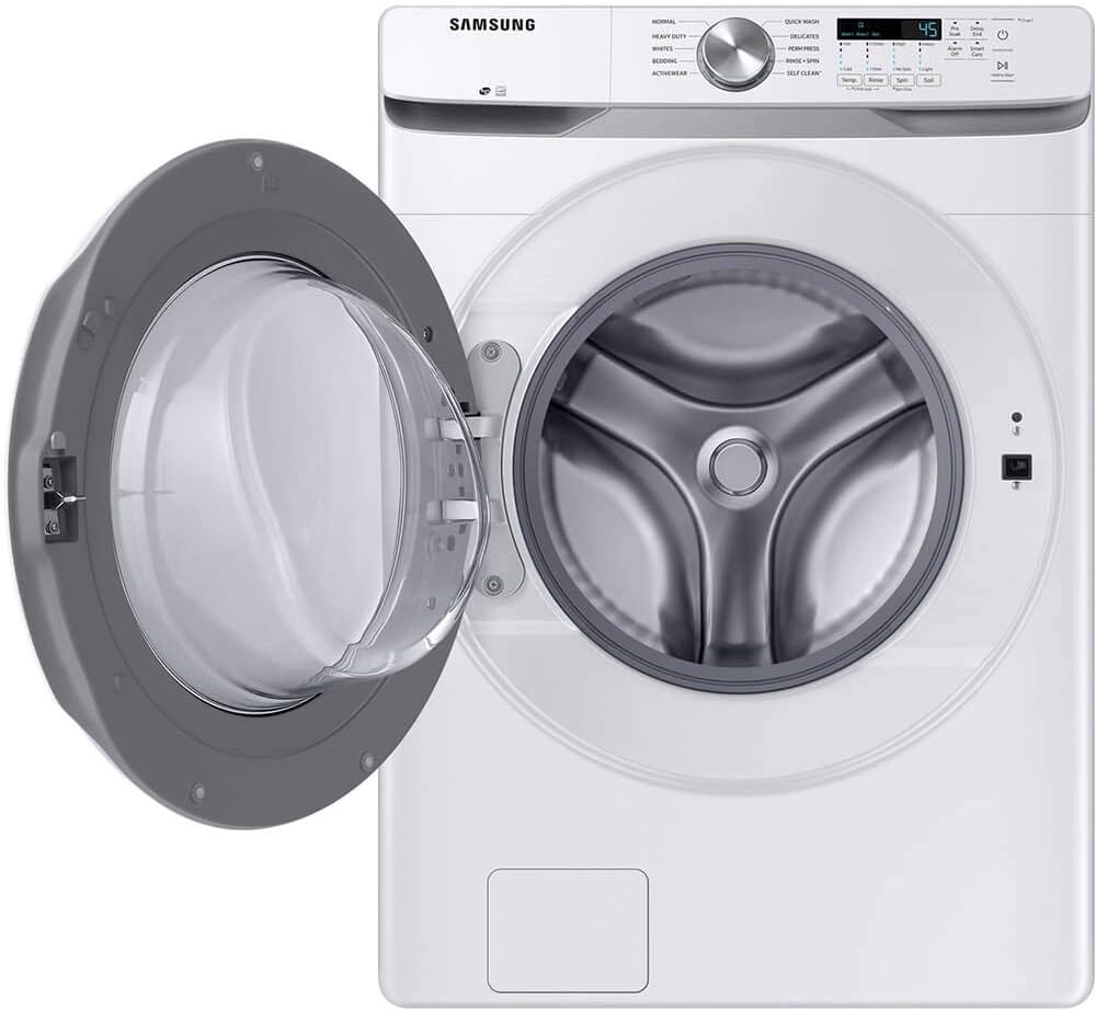 Samsung 4.5 cu. ft. High Efficiency Front Load Washer with Vibration Reduction Technology+, White, WF45T6000AW/A5 | Vibration Reduction Technology+