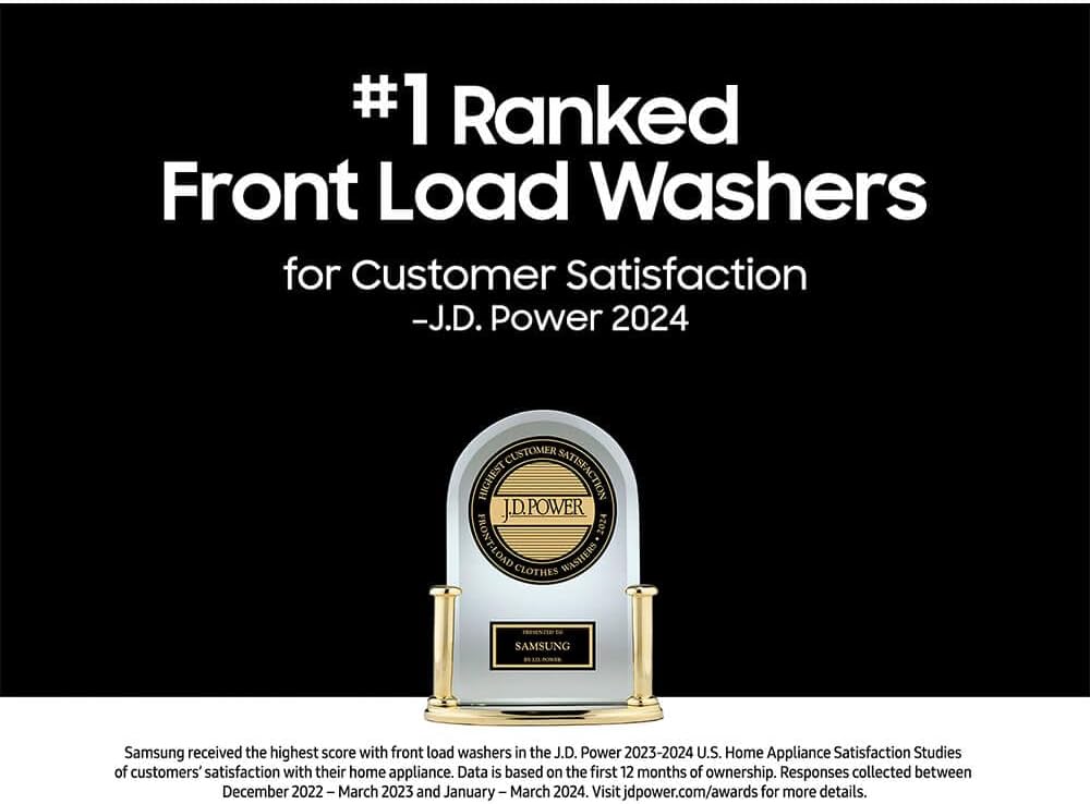 Samsung 4.5 cu. ft. High Efficiency Front Load Washer with Vibration Reduction Technology+, White, WF45T6000AW/A5 | Vibration Reduction Technology+