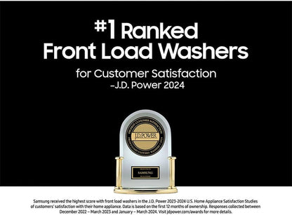Samsung 4.5 cu. ft. High Efficiency Front Load Washer with Vibration Reduction Technology+, White, WF45T6000AW/A5 | Vibration Reduction Technology+
