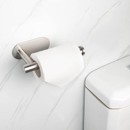 NearMoon Toilet Paper Holder Self Adhesive, Premium Thicken SUS304 Stainless Steel Rustproof Adhesive Toilet Roll Holder no Drilling for Bathroom, Kitchen, Washroom (1 Pack, Brushed Gold)