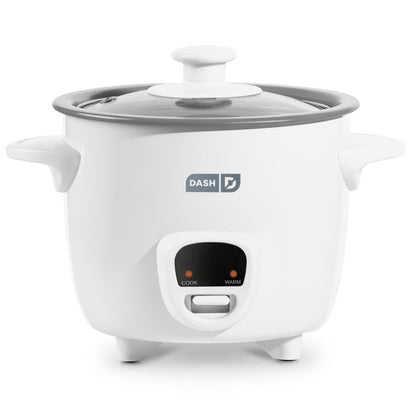 Dash Mini Rice Cooker | Small Rice Maker, 2 Cups Cooked / 1 Cup Uncooked, Ceramic Nonstick Removable Pot, Keep Warm Function, Compact and Portable for Dorm, Travel, Single Serve, Aqua
