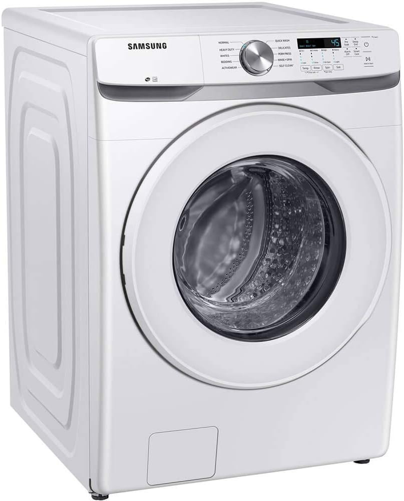 Samsung 4.5 cu. ft. High Efficiency Front Load Washer with Vibration Reduction Technology+, White, WF45T6000AW/A5 | Vibration Reduction Technology+