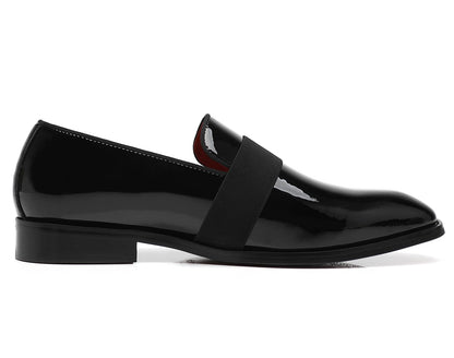 Men's Tuxedo Patent Leather Loafers Dress Wedding Shoes