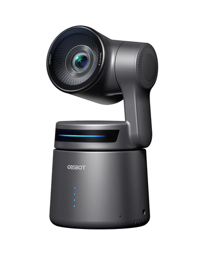 OBSBOT Tail Air NDI Streaming Camera 4K, AI Tracking PTZ Camera with Intelligent APP, Gesture Control, HDMI/USB-C/Wireless Webcam, Video Camera Live Stream for YouTube, Church, Worship, Creator, etc.