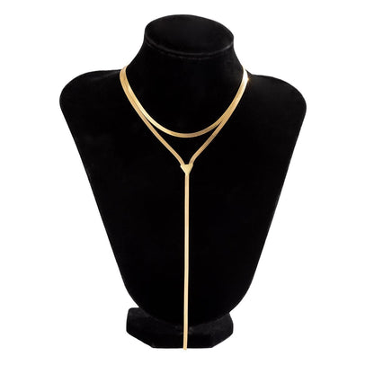 GIGB PBDK Chunky Gold Choker Necklace for Women,Trendy Silver Statement Necklace Long Snake Chain Drop Necklace,Charm Prom Body Jewelry Accessories Gifts