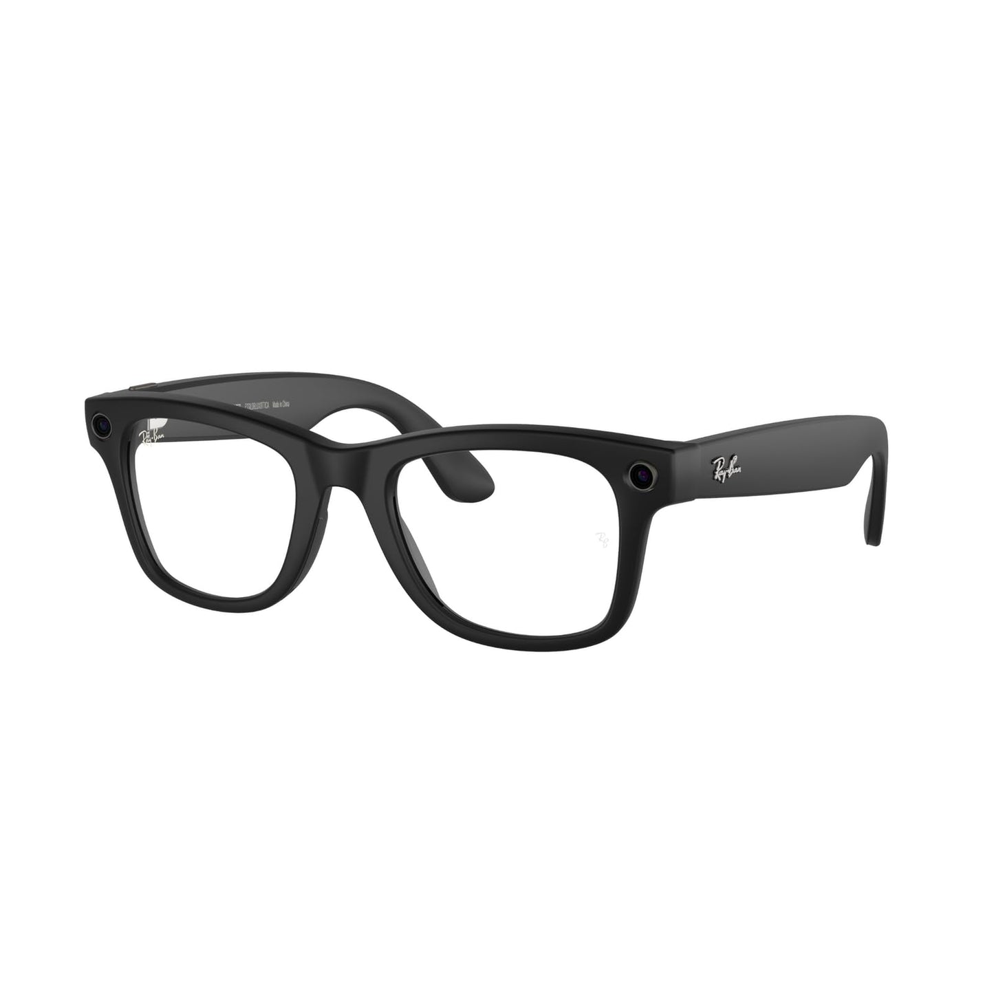Meta Ray-Ban (Gen 1), Wayfarer Large, Matte Black | Smart AI Glasses for Men, Women — 12 MP Ultra-Wide Camera, Audio, Video Recording, Bluetooth — Polarized Gradient Graphite Lenses — Sunglasses