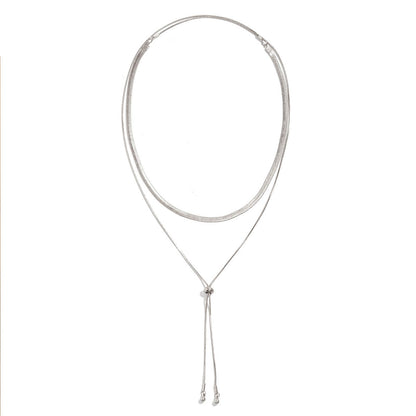 GIGB PBDK Chunky Gold Choker Necklace for Women,Trendy Silver Statement Necklace Long Snake Chain Drop Necklace,Charm Prom Body Jewelry Accessories Gifts
