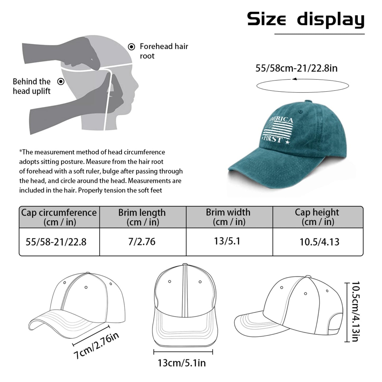 Funny Hat America Hats for Men Gifts for Dad Baseball Cap