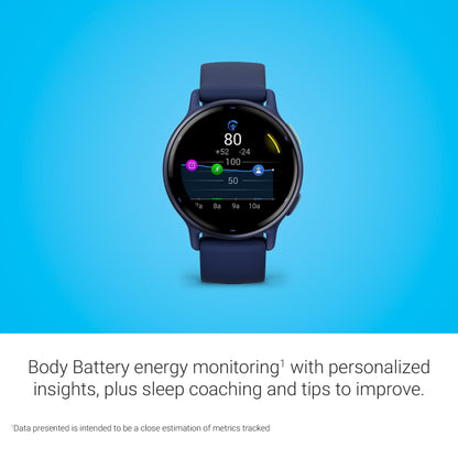 Garmin Vívoactive 5, Health and Fitness GPS Smartwatch, AMOLED Display, Up to 11 Days of Battery, Slate Aluminum Bezel with Black Case and Silicone Band | Up to 11 Days Battery, 5 Atm, Corning Gorilla Glass 3