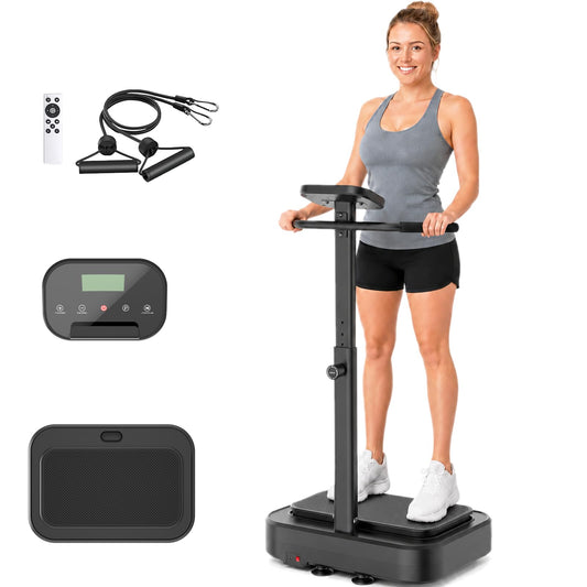 Vibration Plate Exercise Machine for Lymphatic Drainage, Full Body Shake Platform Board for Home Fitness, Fat Burning, 5 Program Modes and 99 Speed Levels