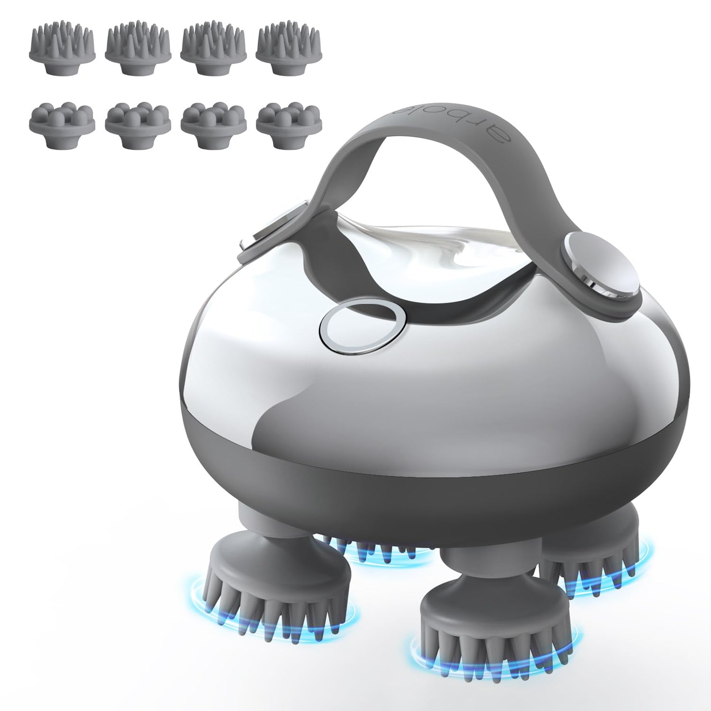 arboleaf Electric Scalp Massager Head Massager Scalp Stress Relax, 5 in 1 Kneading 128 Massage Nodes, Waterproof Hair Massage with 8 Removable Claws Cat Scratcher, Gift for Dad Mom