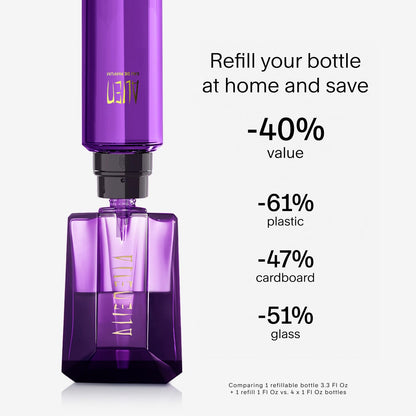 Mugler Alien Refill Bundle - Eau de Parfum - Women's Perfume - Floral & Woody - With Jasmine, Wood, and Amber - Long Lasting Fragrance - Refill & 3 Fl Oz Fragrance