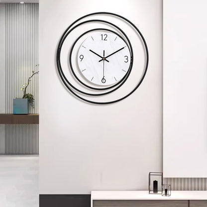 Dankeit Decorative Wall Clock,Silent Non-Ticking Quality Quartz Movement Battery Operated,Large Wall Clocks for Living Room Kitchen Home Bathroom Bedroom Wall Decor,16x16inch,White